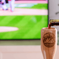 New York Mets Wined Up® | Baseball Bat Wine Mug MLB Teams - Wined Up Glass Dugout Mugs®   