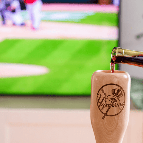 New York Yankees Wined Up® | Baseball Bat Wine Mug MLB Teams - Wined Up Glass Dugout Mugs®   