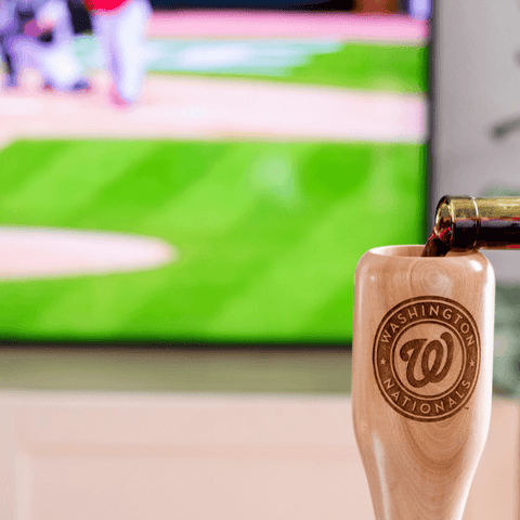 Washington Nationals Wined Up® | Baseball Bat Wine Mug MLB Teams - Wined Up Glass Dugout Mugs®   