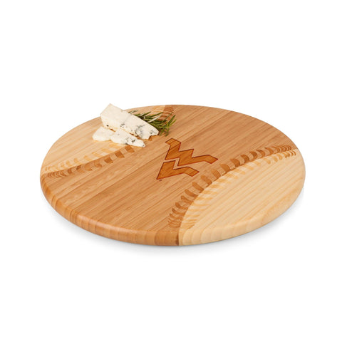 Baseball Cutting Board | West Virginia Mountaineers Durable Bamboo Serving Tray & Game Day Gift Licensed - YinzerShop