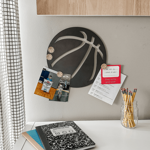 Basketball Wall Decor - Magnetic Steel Sign for Sports Room Display Board Wall Decor - YinzerShop