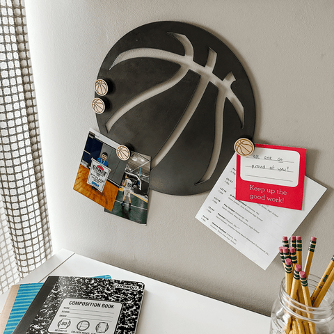 Basketball Wall Decor - Magnetic Steel Sign for Sports Room Display Board Wall Decor - YinzerShop