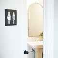 Bathroom Square Sign - Waterproof Steel 10x10 Bathroom Wall Decor Plaque Wall Decor - YinzerShop