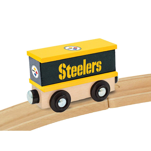 Pittsburgh Steelers Train - Hand Painted Wooden Toy Train With Magnetic Cars