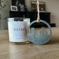 Pittsburgh 'Home' Candle + Skyline Steel Ornament Set (Copy) Candles Keystone Steel Co.   