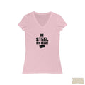 Be Steel My Heart Women's Jersey Short Sleeve V-Neck T-Shirt T-Shirt Printify   