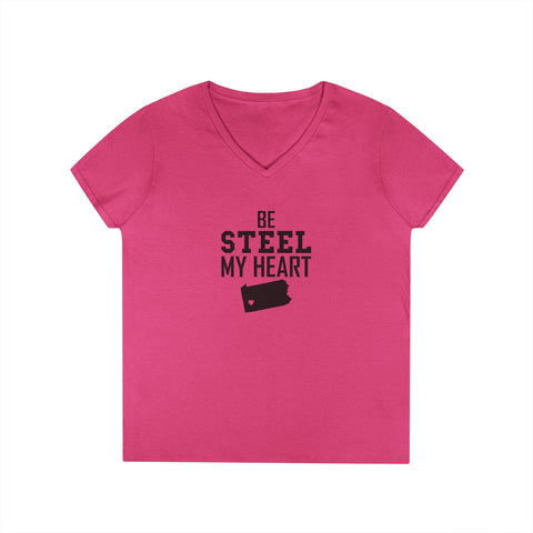 Be Still my Heart Pittsburgh - Ladies' V-Neck T-Shirt V-Neck T-Shirt - YinzerShop