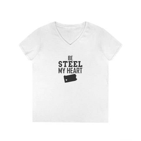 Be Still my Heart Pittsburgh - Ladies' V-Neck T-Shirt V-Neck T-Shirt - YinzerShop