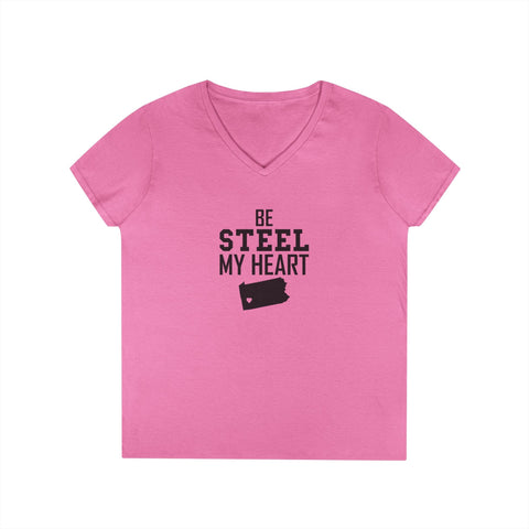 Be Still my Heart Pittsburgh - Ladies' V-Neck T-Shirt V-Neck T-Shirt - YinzerShop