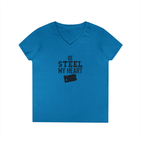 Be Still my Heart Pittsburgh - Ladies' V-Neck T-Shirt V-Neck T-Shirt - YinzerShop