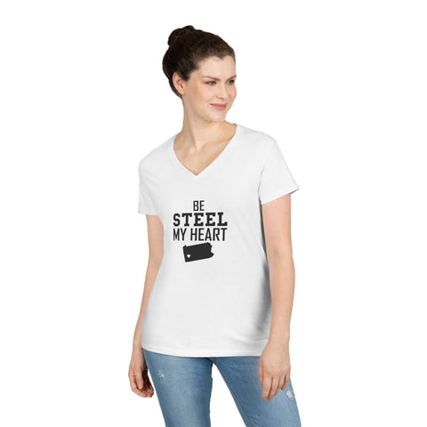 Be Still my Heart Pittsburgh - Ladies' V-Neck T-Shirt V-Neck T-Shirt - YinzerShop