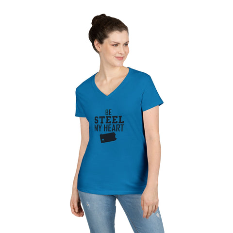 Be Still my Heart Pittsburgh - Ladies' V-Neck T-Shirt V-Neck T-Shirt - YinzerShop