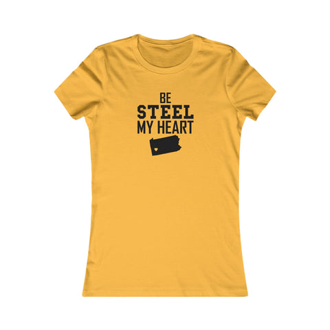 Be Still my Heart Pittsburgh Women's Slim Feminine Fit Tee T-Shirt - YinzerShop