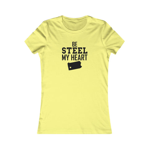 Be Still my Heart Pittsburgh Women's Slim Feminine Fit Tee T-Shirt - YinzerShop