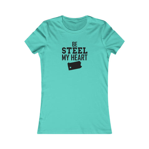 Be Still my Heart Pittsburgh Women's Slim Feminine Fit Tee T-Shirt - YinzerShop