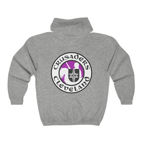 Cleveland Crusaders Hoodie (Zip)  Vintage Ice Hockey Sport Grey S 