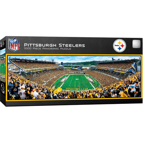 Pittsburgh Steelers - 1000 Piece Panoramic Puzzle - End View Jigsaw Puzzles Masterpieces Puzzles   