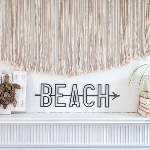 Beach Script Wall Decor