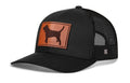 Beagle Trucker Hat Leather | Black Dog Snapback Trucker - YinzerShop