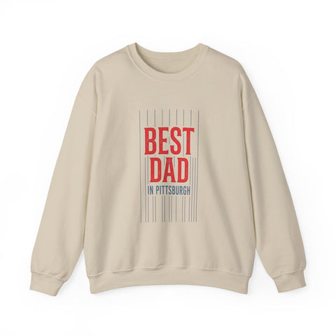 Best Dad in Pittsburgh Sweatshirt | Father’s Day, Retro Typography Sweatshirt - YinzerShop