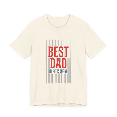 Best Dad in Pittsburgh T-Shirt | Father’s Day Retro Typography T-Shirt - YinzerShop