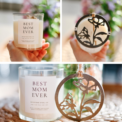 'Best Mom Ever' Candle + Ornament Set