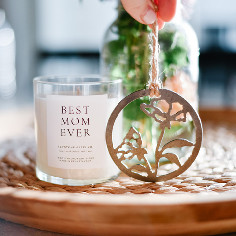 'Best Mom Ever' Candle + Ornament Set