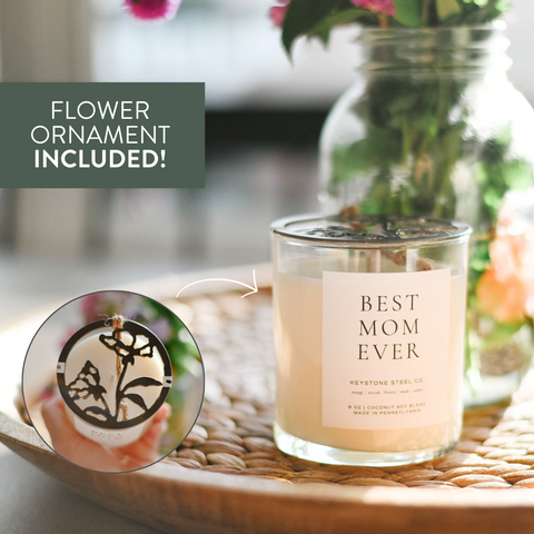 'Best Mom Ever' Candle + Ornament Set