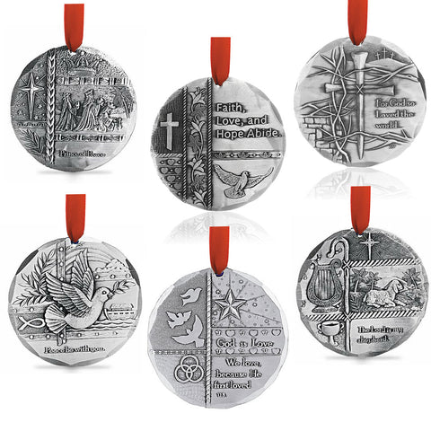 Bible Verse Ornament Set – Wendell August Forge 6-Piece Religious Christmas Decor Ornament - YinzerShop