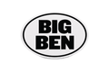 Big Ben Pittsburgh Euro Oval Vinyl Sticker | Size: 5" x 3" Sticker - YinzerShop