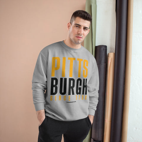 Big Pittsburgh - Champion Crewneck Sweatshirt Sweatshirt - YinzerShop