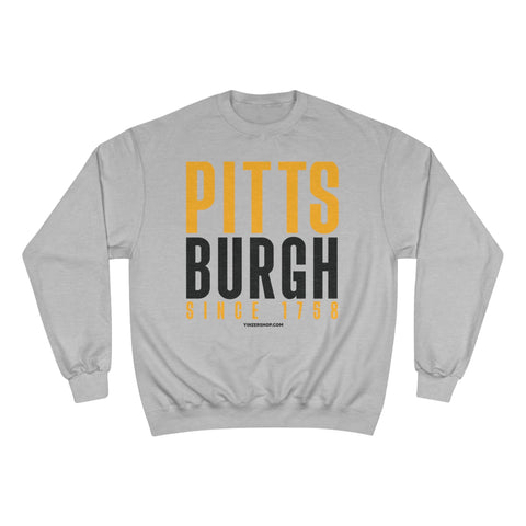 Big Pittsburgh - Champion Crewneck Sweatshirt Sweatshirt - YinzerShop