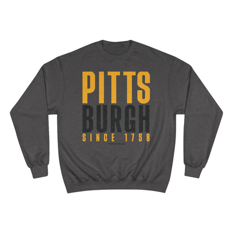 Big Pittsburgh - Champion Crewneck Sweatshirt Sweatshirt - YinzerShop
