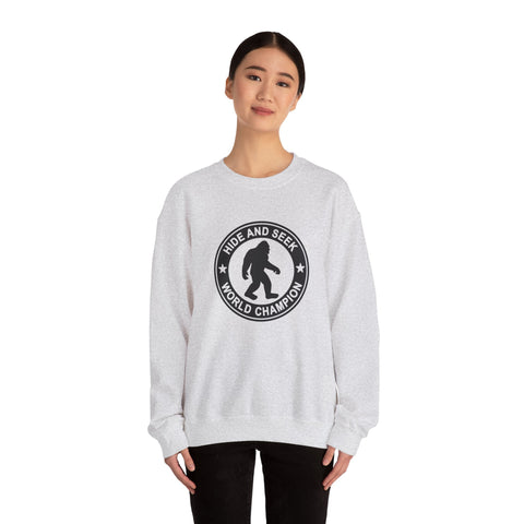 Bigfoot Hide and Seek Champion (Pittsburgh Sarcasm Series) - Heavy Blend™ Crewneck Sweatshirt Sweatshirt - YinzerShop