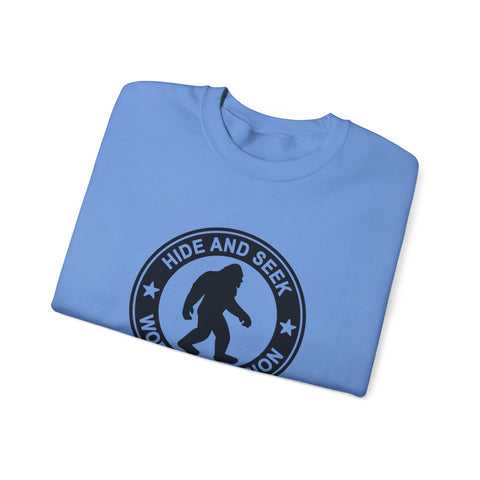 Bigfoot Hide and Seek Champion (Pittsburgh Sarcasm Series) - Heavy Blend™ Crewneck Sweatshirt Sweatshirt - YinzerShop