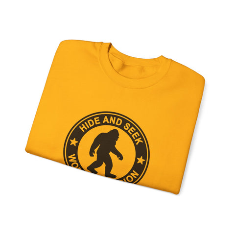 Bigfoot Hide and Seek Champion (Pittsburgh Sarcasm Series) - Heavy Blend™ Crewneck Sweatshirt Sweatshirt - YinzerShop