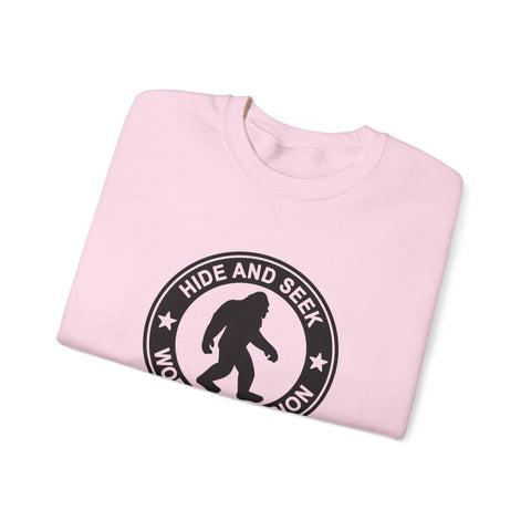 Bigfoot Hide and Seek Champion (Pittsburgh Sarcasm Series) - Heavy Blend™ Crewneck Sweatshirt Sweatshirt - YinzerShop