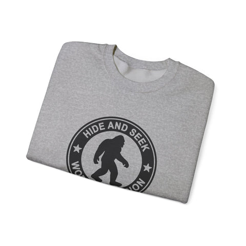 Bigfoot Hide and Seek Champion (Pittsburgh Sarcasm Series) - Heavy Blend™ Crewneck Sweatshirt Sweatshirt - YinzerShop