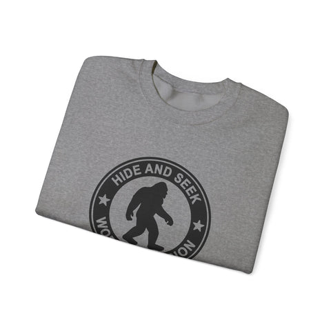 Bigfoot Hide and Seek Champion (Pittsburgh Sarcasm Series) - Heavy Blend™ Crewneck Sweatshirt Sweatshirt - YinzerShop