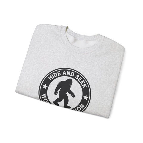 Bigfoot Hide and Seek Champion (Pittsburgh Sarcasm Series) - Heavy Blend™ Crewneck Sweatshirt Sweatshirt - YinzerShop