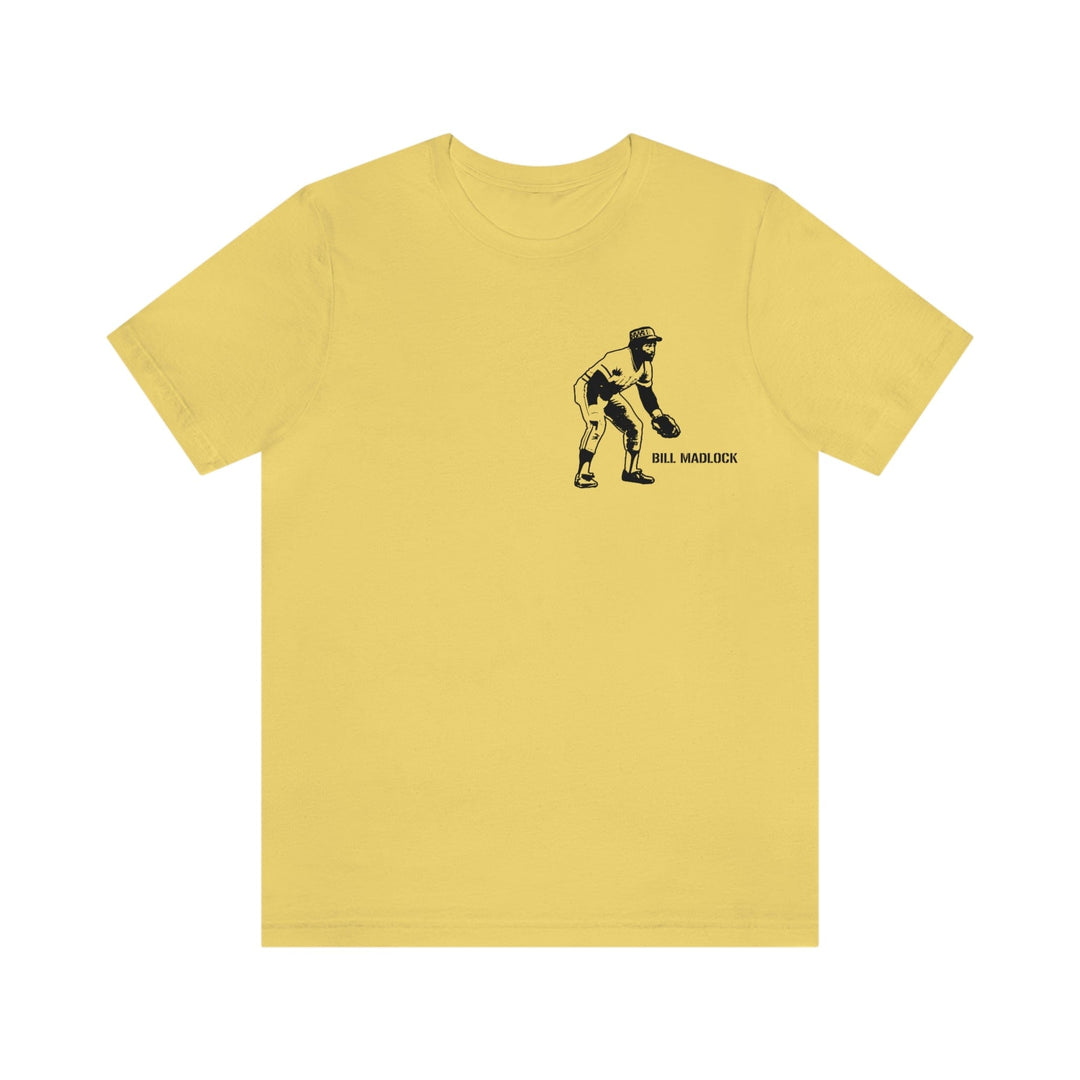 Bill Madlock Legend T-Shirt - Back-Printed Graphic Tee T-Shirt Printify Yellow S 