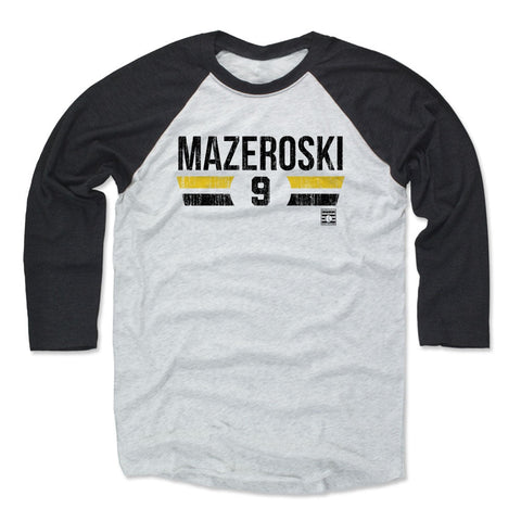 Bill Mazeroski Baseball T-Shirt - Premium Tri-Blend Raglan 3/4 Sleeve Tee Men's Baseball T-Shirt - YinzerShop