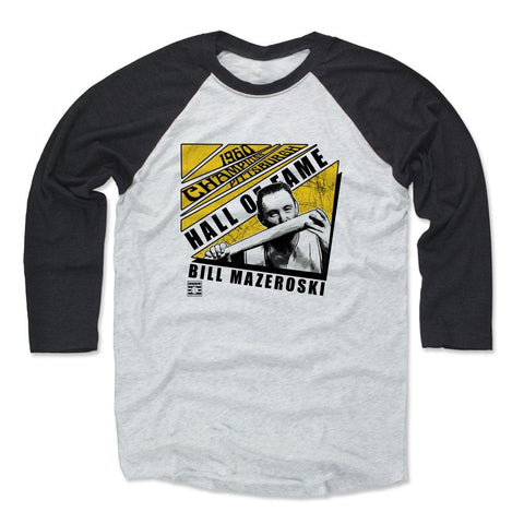 Bill Mazeroski Baseball T-Shirt – Unisex Tri Blend 3/4 Sleeve Raglan Tee Men's Baseball T-Shirt - YinzerShop