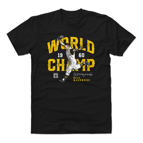 Bill Mazeroski T-Shirt | Vintage Baseball Champion Shirt - Cotton Crewneck Tee Men's Cotton T-Shirt - YinzerShop