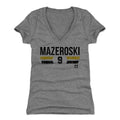 Bill Mazeroski Women's V-Neck T-Shirt - Slim Fit Tri Blend Fabric Tee Women's V-Neck T-Shirt - YinzerShop