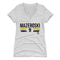 Bill Mazeroski Women's V-Neck T-Shirt - Slim Fit Tri Blend Fabric Tee Women's V-Neck T-Shirt - YinzerShop