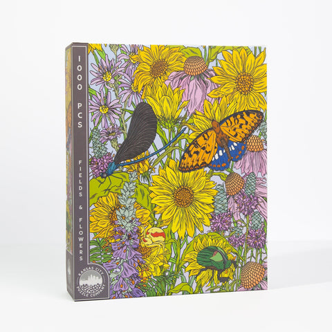 Birdie Puzzles 1000 Piece Puzzle - Floral Puzzle With Cooper Malin Art | Frame Worthy Jigsaw Jigsaw Puzzles - YinzerShop