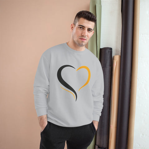 Black and Yellow Heart - Champion Sweatshirt Sweatshirt - YinzerShop