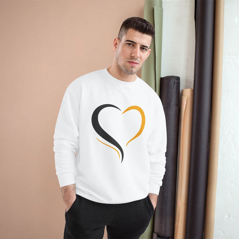 Black and Yellow Heart - Champion Sweatshirt Sweatshirt - YinzerShop