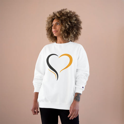 Black and Yellow Heart - Champion Sweatshirt Sweatshirt - YinzerShop